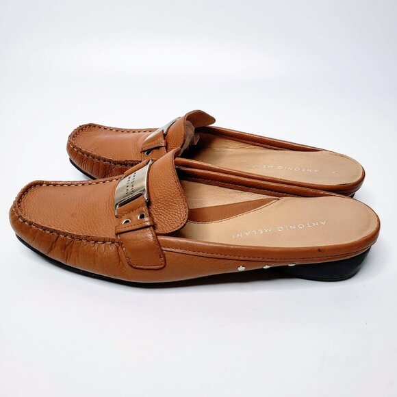 Antonio Melani Fenway Leather Slip On Loafers 7M - Picture 3 of 10